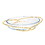 Godinger 84350 Infinity Gold Oval Glass Serving Bowl