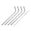 Godinger 91738 S/4 Stainless Straws &amp; Brush