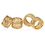 Godinger 94254 S/4 Gold Round Mesh Npkn Rings