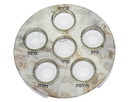 Godinger 96741 White Marble Decal Seder Plate