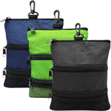 GOGO Golf Tee Pouch Portable Zipper Waist Hanging Bag Nylon Accessories Holder for Outdoor Golf
