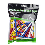 GOGO 100pcs Golf Tees Mixed Color Wooden Golf Ball Holder Golf Tee Set for Training and Practice Bagged