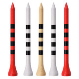 GOGO Golf Tee Striped Bamboo Golf Tees 70mm 83mm Pack of 100 Durable Golf Ball Holder Assorted Colors