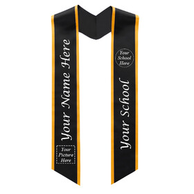 TOPTIE Custom Graduation Stoles Embroidery Printed Adult Unisex Angled End Honor Sash 68 Inch