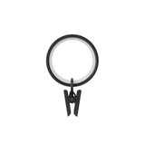 Umbra 245992-038 Cappa Matte Black Clip Ring 3.25 in. L