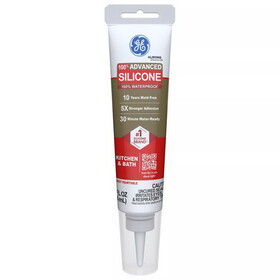 GE 2816708 Advanced Almond Silicone 2 Kitchen and Bath Caulk Sealant 2.8 oz