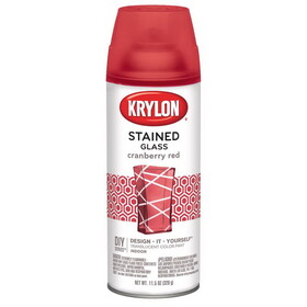 Krylon K09026000 Stained Glass Translucent Cranberry Red Spray Paint 11.5 oz
