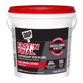 DAP 7079812143 Fast 'N Final Ready to Use White Lightweight Spackling Compound 1 gal