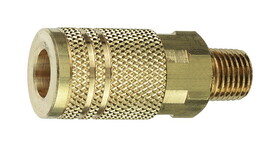 Amflo C21B Brass 1/4 in. I/M Style Coupler 1/4 in. Male 1 pc