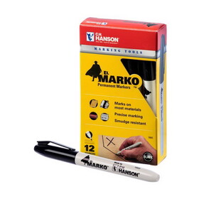 C.H. HANSON 10605 Sure Point, CH Hanson Black Medium Tip Permanent Marker 1 pk