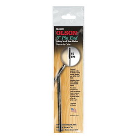 Olson FR43001 3 in. Carbon Steel Scroll Saw Blade 15 TPI 6 pk