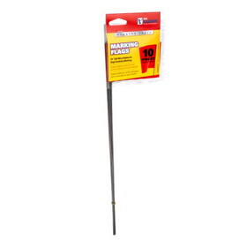 C.H. HANSON 15065 15 in. Fluorescent Red Marking Flags Polyvinyl 10 pk
