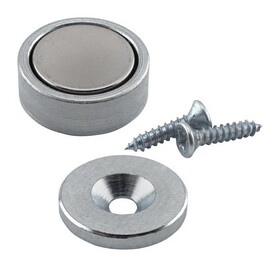 Master Magnetics 07572Magnet Source .25 in. L X .625 in. W Silver Super Latch Magnets 16 lb. pull 2 pc