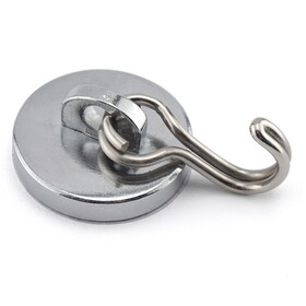 Magnet Source 07589 .225 in. L X 1.125 in. W Silver Magnetic Hook 40 lb. pull 1 pc