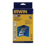 IRWIN 60138Irwin High Speed Steel Drill Bit Set Straight Shank 29 pc