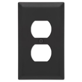 Amerelle 163DMB Century Matte Black 1 gang Stamped Steel Duplex Wall Plate 1 pk