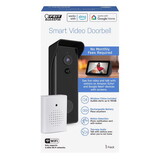 Feit Electric CAMDOORWIFIBATGFeit Smart Home White Metal/Plastic Wireless Smart-Enabled Video Doorbell