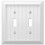 Amerelle 269TTW Cottage White 2 gang Wood Toggle Wall Plate 1 pk