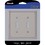 Amerelle 74TTBN Imperial Bead Brushed Nickel 2 gang Die-Cast Metal Toggle Wall Plate 1 pk