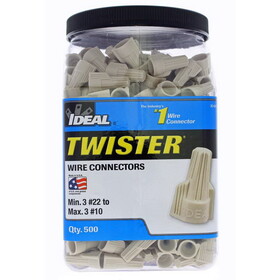 Ideal Industries 30-641J Twister Wire Connectors Tan 500 pk