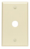 LEVITON 86017-000 Ivory 1 gang Thermoset Plastic Cable/Telco Wall Plate 1 pk