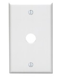LEVITON 88017-000 White 1 gang Thermoset Plastic Cable/Telco Wall Plate 1 pk