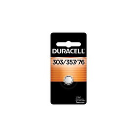 DURACELL D303/357PK Silver Oxide 303/357/76 1.5 V 175 mAh Electronic/Watch Battery 1 pk