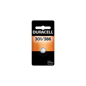 DURACELL D301/386BPK Silver Oxide 301/386 1.5 V 130 mAh Electronic/Watch Battery 1 pk