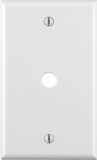 LEVITON 88013-000 White 1 gang Thermoset Plastic Cable/Telco Wall Plate 1 pk
