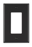 LEVITON 0PJ26-00E Black 1 gang Nylon Decorator Wall Plate 1 pk