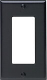 LEVITON 80401-00E Decora Black 1 gang Thermoset Plastic Decorator Wall Plate 1 pk