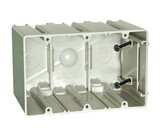 Allied Moulded Products SB-3 Allied Moulded SliderBox New and Old Work 61 cu in Rectangle Polycarbonate 3 gang Outlet Box Beige