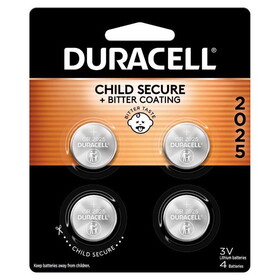 DURACELL DL2025B4PK Lithium Coin 2025 3 V Electronic/Watch Battery 4 pk