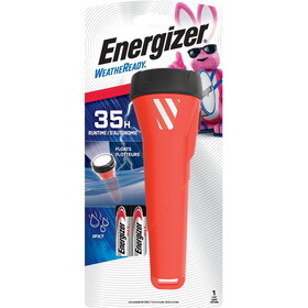 Energizer WRWP21E Weatheready 75 lm Black/Red LED Flashlight AA Battery
