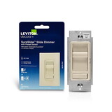 LEVITON R68-06674-P0T SureSlide Light Almond 600 W Preset Slide Dimmer Switch 1 pk