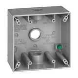 Sigma Engineered Solutions 14352 New Work 31 cu in Square Metallic 2 gang Weatherproof Box Gray
