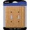 Amerelle 901TTL Contemporary Brown 2 gang Wood Toggle Wall Plate 1 pk