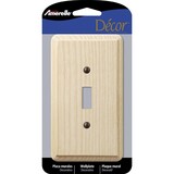 Amerelle 401T Contemporary Unfinished Beige 1 gang Wood Toggle Wall Plate 1 pk