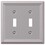 Amerelle 149TTBN Chelsea Brushed Nickel 2 gang Stamped Steel Toggle Wall Plate 1 pk