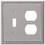 Amerelle 77TDBN Metro Brushed Nickel 2 gang Die-Cast Metal Toggle Wall Plate 1 pk