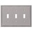 Amerelle 77TTTBN Metro Brushed Nickel 3 gang Die-Cast Metal Toggle Wall Plate 1 pk