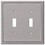 Amerelle 77TTBN Metro Brushed Nickel 2 gang Die-Cast Metal Toggle Wall Plate 1 pk