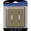 Amerelle 154TT Devon Brushed Brass 2 gang Stamped Steel Toggle Wall Plate 1 pk