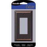 Amerelle 163RDB Century Aged Bronze 1 gang Stamped Steel Decorator Wall Plate 1 pk