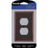 Amerelle 77DDB Metro Aged Bronze 1 gang Die-Cast Metal Duplex Wall Plate 1 pk