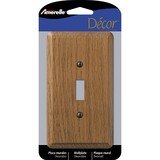 Amerelle 901T Contemporary Medium Brown 1 gang Oak Wood Toggle Wall Plate 1 pk