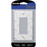 Amerelle 955R Diamond Silver 1 gang Stamped Aluminum Decorator Wall Plate 1 pk