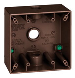 Sigma Engineered Solutions 14350BR New Work 31 cu in Square Metallic 2 gang Weatherproof Box Bronze