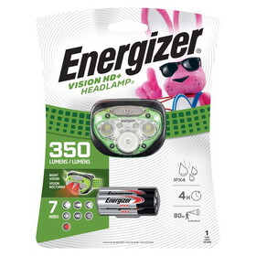 Energizer HDC32E Vision HD + 350 lm Green LED Head Lamp AAA Battery