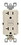 LEVITON GFNT2-0KTLeviton SmartlockPro 20 amps 125 V Duplex Light Almond GFCI Outlet 5-20R 1 pk